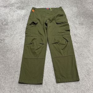 Vintage Y2K Gmpyre Relax Cargo Pants Mens 28 Olive Green Straight Casual 32x26